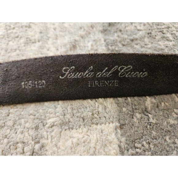 LOUOLA del CUOIO Black Leather MADE IN ITALY Belt Sz 40 x 1" Wide - Picture 7 of 7